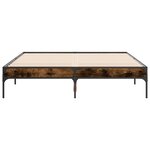 vidaXL Cadre de lit sans matelas chêne fumé 120x190 cm