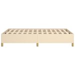 vidaXL Cadre de lit crème 120x190 cm tissu