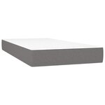 vidaXL Sommier à lattes de lit avec matelas gris foncé 120x190cm tissu
