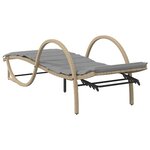 vidaXL Chaises longues lot de 2 avec table beige résine tressée
