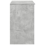 vidaXL Coiffeuse avec miroir gris béton 73x46 5x120 cm
