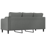 vidaXL Canapé à 3 places Gris foncé 180 cm Tissu