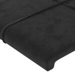 vidaXL Cadre de lit avec tête de lit Noir 200x200 cm Velours