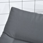 Bain de soleil pliable transat inclinable 6 positions grand confort avec matelas + accoudoirs acier polyester gris