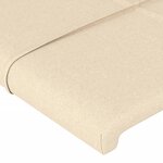 vidaXL Cadre de lit sans matelas crème 140x200 cm tissu
