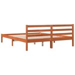 vidaXL Cadre de lit sans matelas cire marron 200x200cm bois pin massif