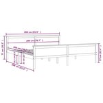 vidaXL Cadre de lit sans matelas bois massif de pin 200x200 cm