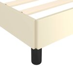 vidaXL Cadre de lit avec tête de lit sans matelas crème 180x200 cm