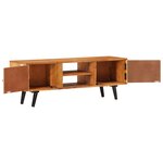 vidaXL Meuble TV avec portes 112x30x40cm bois d'acacia massif et métal