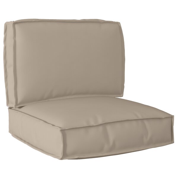 vidaXL Set de Coussins de Palette en 2 Pièces Taupe en Tissu Oxford