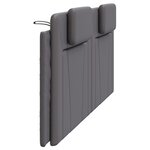 vidaXL Coussin de tête de lit gris 200 cm similicuir