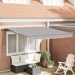 Auvent rétractable automatique vidaXL Gris Clair 350x250 cm