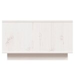 vidaXL Table basse Blanc 55x56x32 cm Bois massif de pin