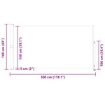 vidaXL Auvent latéral rétractable de patio 160x300 cm Rouge