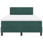 Lit box spring vidaXL avec matelas vert foncé 120x200 cm en velours