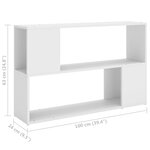 vidaXL Bibliothèque Blanc 100x24x63 cm Bois d'ingénierie