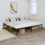 vidaXL Cadre de lit métal noir 200x200 cm