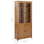 vidaXL Bibliothèque avec 4 portes 90x35x200 cm Bois de chêne et verre