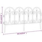 vidaXL Bordures de pelouse 17 Pièces Noir 10 m PP