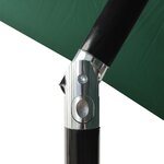 vidaXL Parasol de jardin à 3 niveaux avec mât en aluminium vert 2 m