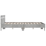 vidaXL Cadre de lit sans matelas gris béton 140x200 cm