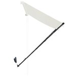 vidaXL Auvent rétractable avec LED 400x150 cm Crème