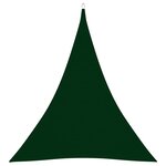 vidaXL Voile de parasol Tissu Oxford triangulaire 5x6x6 m Vert foncé
