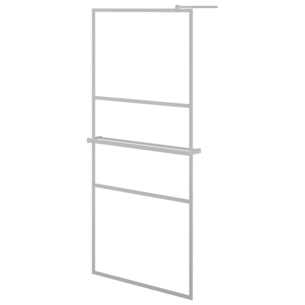 vidaXL Paroi de douche et étagère Chrome 100x195cm Verre ESG&Aluminium