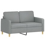 vidaXL Ensemble de canapés 3 Pièces avec coussins Gris clair Tissu