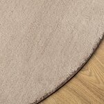 vidaXL Tapis HUARTE à poils courts doux et lavable sable Ø 200 cm