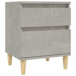 vidaXL Tables de chevet 2 Pièces Gris béton 40x35x50 cm