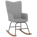 vidaXL Chaise à bascule Gris clair Tissu