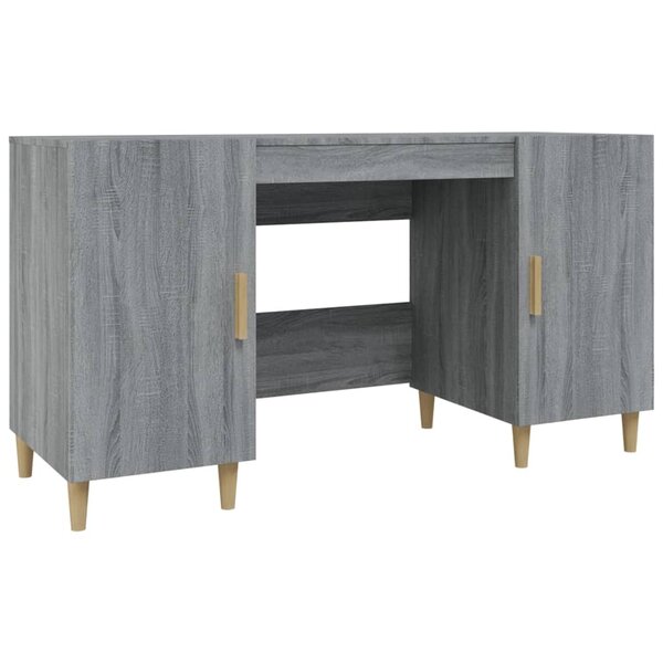 vidaXL Bureau Sonoma gris 140x50x75 cm Bois d'ingénierie