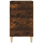 vidaXL Tables de chevet 2 Pièces chêne fumé 40x35x70 cm