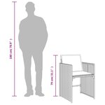vidaXL Ensemble à manger de jardin 5 Pièces et coussins marron poly rotin