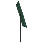 vidaXL Parasol de jardin avec mât en aluminium 2x1 5 m Vert