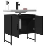 vidaXL Armoire lavabo de salle de bain noir 60x33x60 cm