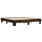 vidaXL Cadre de lit sans matelas chêne fumé 180x200 cm