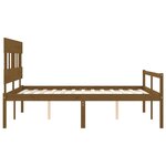 vidaXL Lit pour personne âgée sans matelas marron miel bois massif