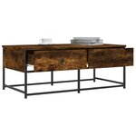vidaXL Table basse chêne fumé 100x51x40 cm bois d'ingénierie