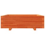 vidaXL Jardinière cire marron 80x80x26 5 cm bois de pin massif