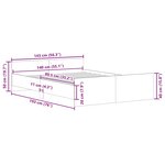 vidaXL Cadre de lit sans matelas blanc 140x190 cm