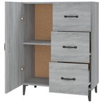 vidaXL Buffet sonoma gris 69 5x34x90 cm bois d'ingénierie