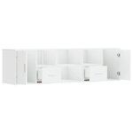vidaXL Armoire d'angle blanc 160x40x45 cm bois d’ingénierie