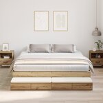 vidaXL Cadre de lit de rangement Chêne Artisan 180x200 cm