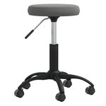 Chaise fauteuil siège pivotante de bureau informatique étude foncé velours gris 02_0024131
