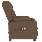 vidaXL Fauteuil électrique de massage Marron Tissu