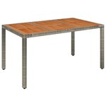 vidaXL Ensemble à manger de jardin et coussins 7 Pièces gris rotin