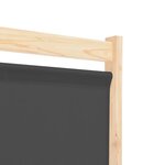 vidaXL Cloison de séparation 6 panneaux Gris 240 x 170 x 4 cm Tissu