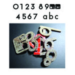 Numéro 6 - Numéro adhésif pour boîtes aux lettres- Pierre véritable 50 mm  Excalibur